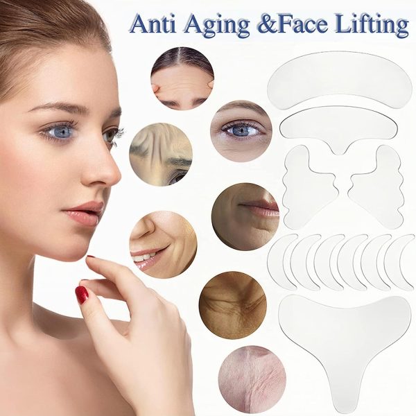 ⁦11 Pcs Forehead Wrinkle Patches for Women,Frownies Forehead Facial Patches Anti Wrinkle Tape⁩ - الصورة ⁦4⁩