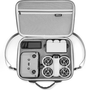 STARTRC Neo Case for DJI Neo Fly More Combo, Portable PU Protective Case for DJI Neo Accessories, Compatible with RC-N3 Remote Control, Neo Intelligent Flight Battery, Two-Way Charging Station
