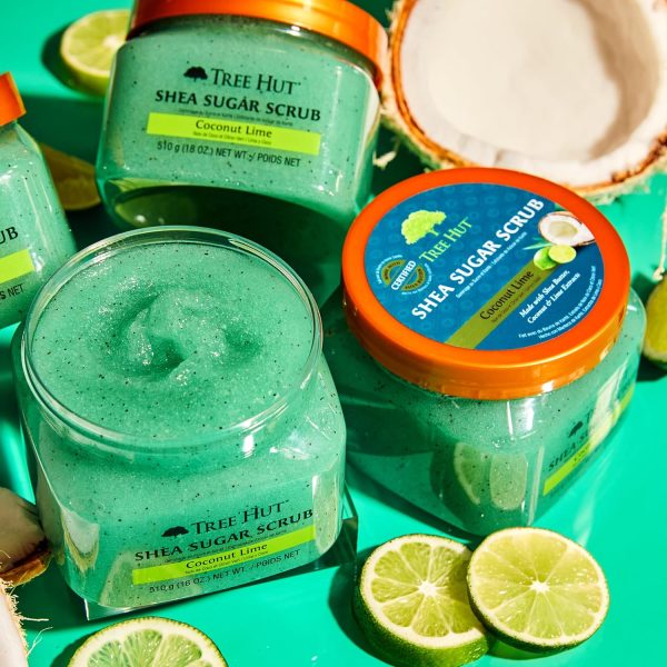 ⁦Tree Hut Shea Sugar Body Scrub Coconut Lime 18 oz⁩ - الصورة ⁦3⁩