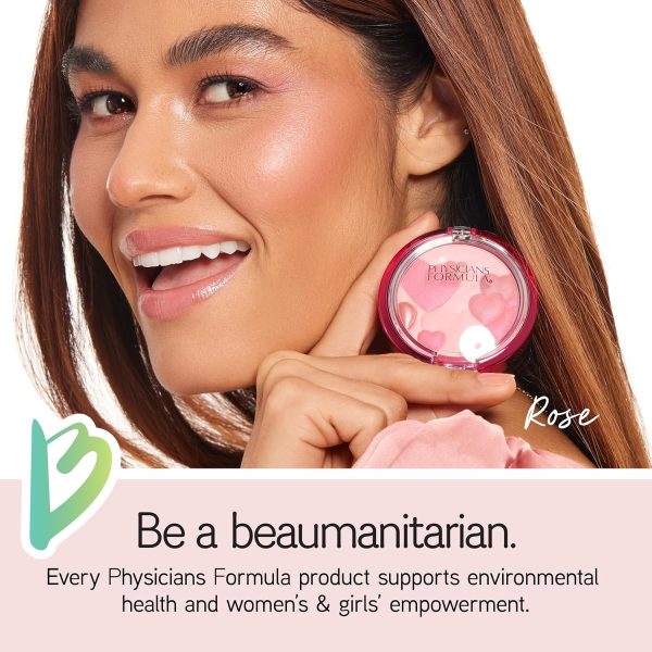 ⁦Physicians Formula Happy Booster Heart Blush Glow & Mood Boosting, Rose, Dermatologist Tested⁩ - الصورة ⁦6⁩