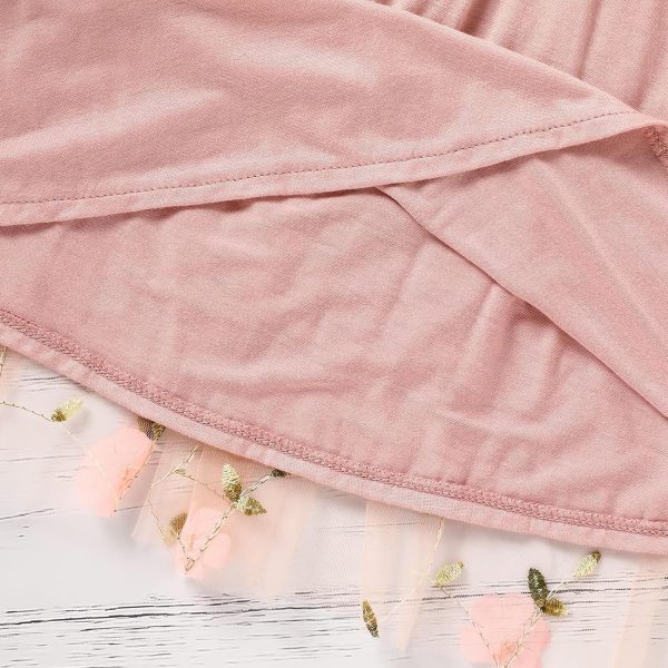 ⁦Azonee Toddler Baby Girl Romper Dress Infant Tulle Flower Dresses Little Girls Sleeveless Sundress, Princess Lace Clothes, With Flower Headband Summer Outfit 12M-18M⁩ - الصورة ⁦5⁩
