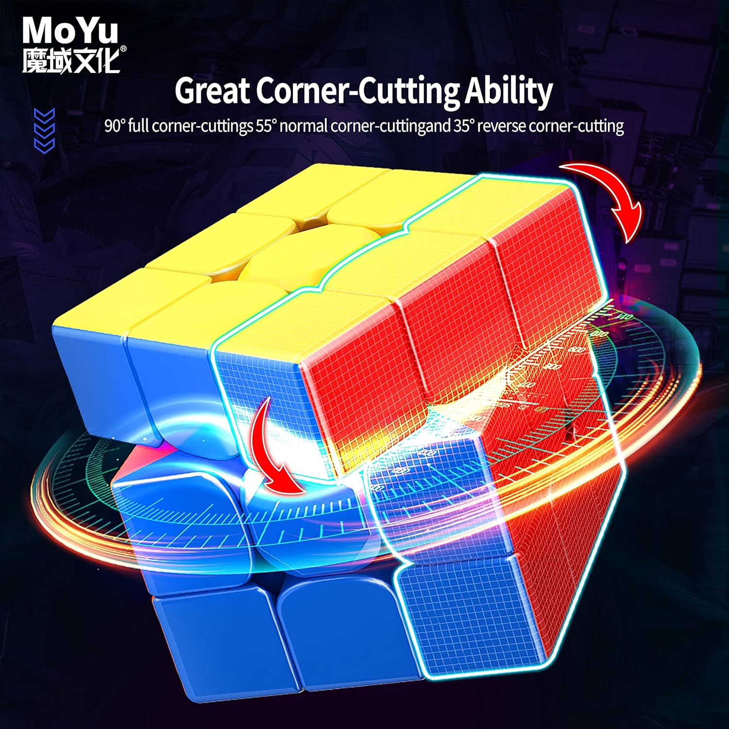 CuberShop Moyu Super RS3M 2022 3x3 Magnetic Speed Cube, moyu RS3 M Magnetic Professional 3x3 Stickerless Speed Cube, Upgraded Ver. of The Moyu RS3M 2021 & 2020 (Super RS 3M Series Magnetic Version) 5 CuberShop Moyu Super RS3M 2022 3x3 Magnetic Speed Cube, moyu RS3 M Magnetic Professional 3x3 Stickerless Speed Cube, Upgraded Ver. of The Moyu RS3M 2021 & 2020 (Super RS 3M Series Magnetic Version) - الصورة 5