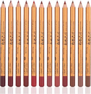 بيوتي مجموعة محددات شفاه مطفيه كريمية 12 لون Beauty Matte Lip Liner 12Colors Set