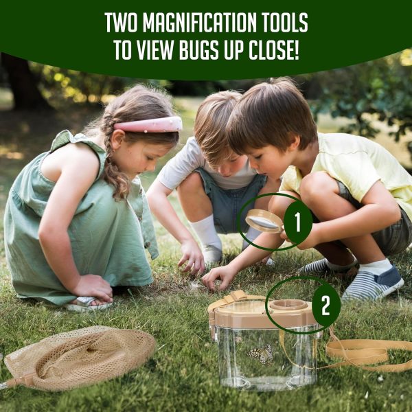 ⁦KASTWAVE Children's Bug Discovery Kit, Kids Outdoor Explorer Kit with Bug Collector, Telescopic Net, Viewer & Carrying Strap - Great Science Gift for Young Explorers⁩ - الصورة ⁦4⁩