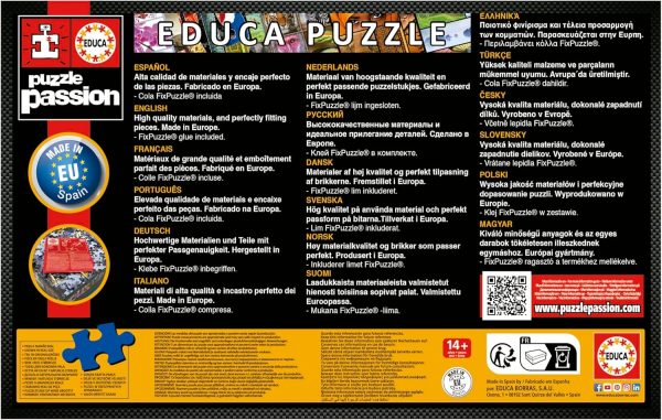 ⁦Educa - Tropical, Esther Gili | 1000 piece puzzle. Measurement: 48 x 68 cm. Fix Puzzle glue included. +14 Years (19571)⁩ - الصورة ⁦7⁩