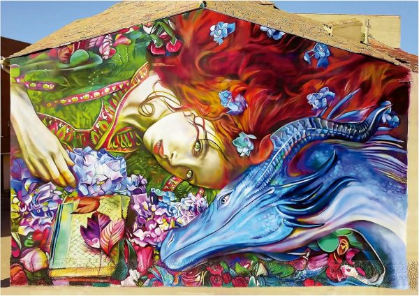 ⁦Educa - Street Art by Lily Brick - Sant Jordi - 1000 Piece Jigsaw Puzzle - Puzzle Glue Included - Completed Image Measures 26.77" x 18.9" - Ages 14+ (19926)⁩ - الصورة ⁦2⁩