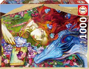 Educa - Street Art by Lily Brick - Sant Jordi - 1000 Piece Jigsaw Puzzle - Puzzle Glue Included - Completed Image Measures 26.77" x 18.9" - Ages 14+ (19926)