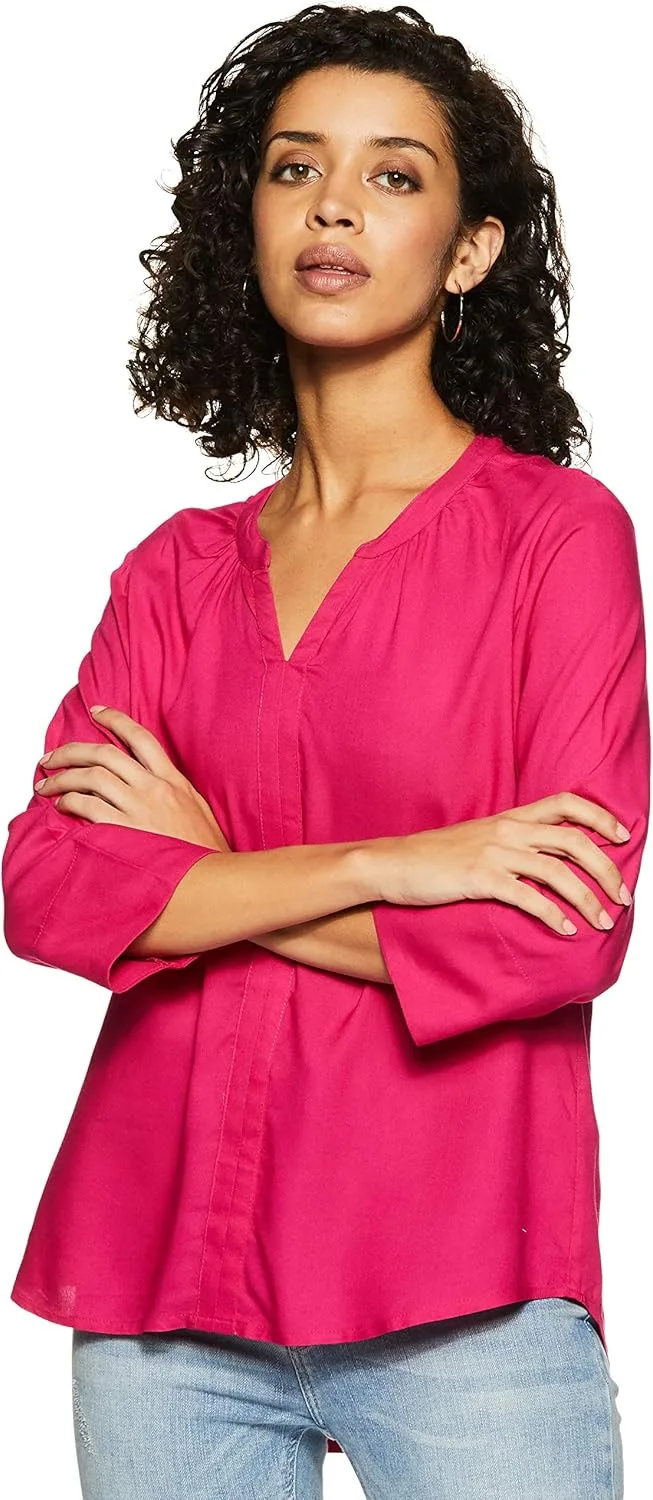 Amazon Brand Symbol Womens Solid Regular Fit Top jpg