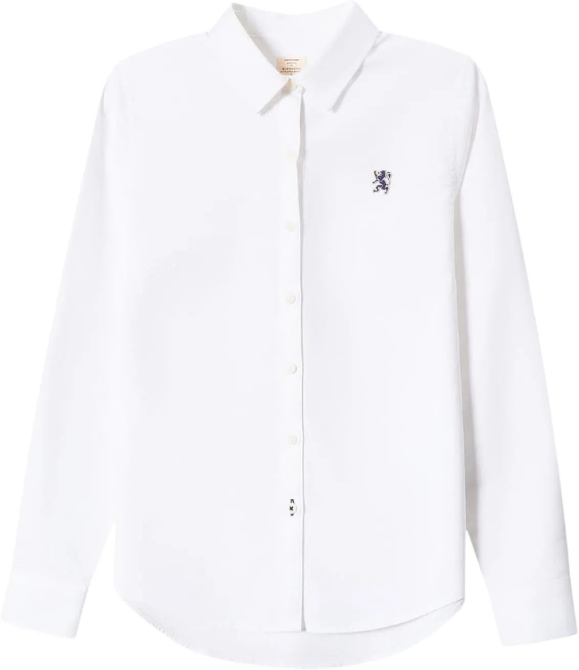 GIORDANO Womens Lion Oxford Shirt White jpg