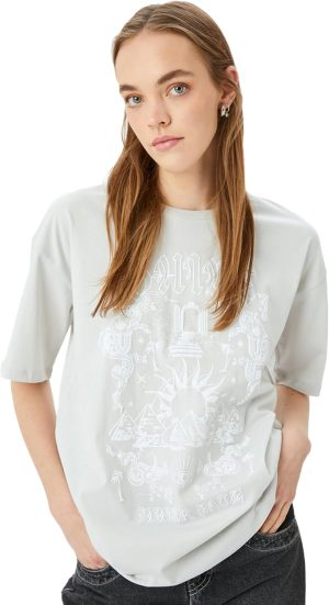 KOTON Women's Tshirt Tshirt