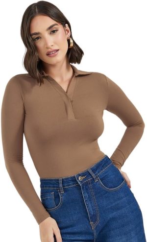 Styli Women Soft Touch Fitted Polo T-Shirt