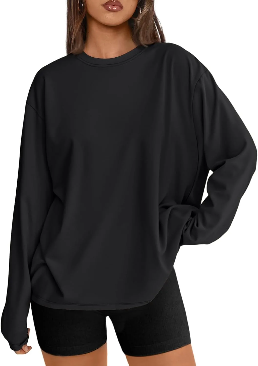 Trendy Queen Womens Oversized Long Sleeve T Shirts 2025 Basic jpg