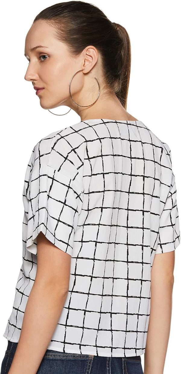 ⁦KRAVE Women's Checkered Regular Top⁩ - الصورة ⁦2⁩