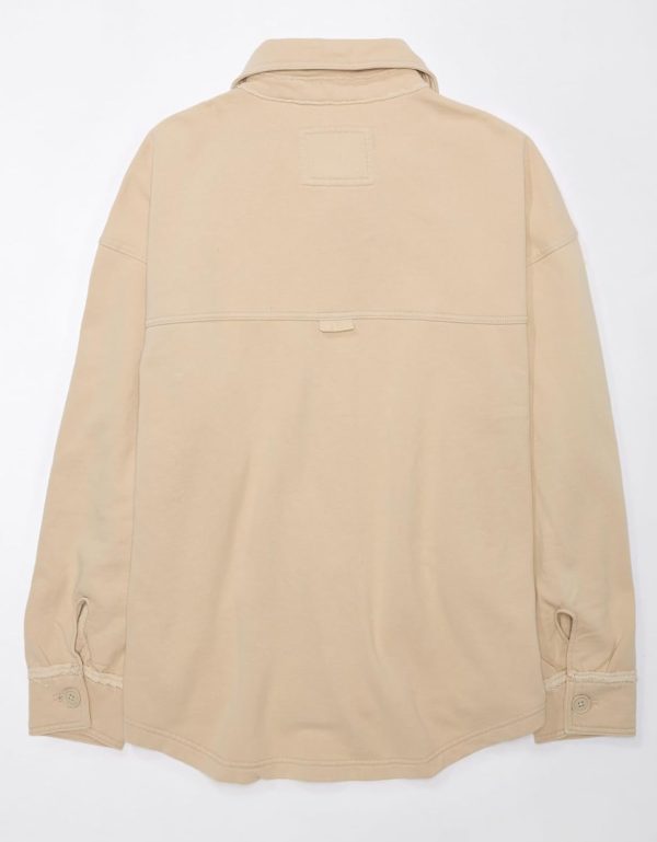 ⁦American Eagle Women 332049119_Amec209 Oversized Knit Button-Up Shirt⁩ - الصورة ⁦3⁩