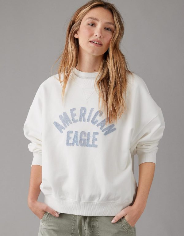 ⁦American Eagle Women 332049119_Amec209 Oversized Knit Button-Up Shirt⁩ - الصورة ⁦7⁩