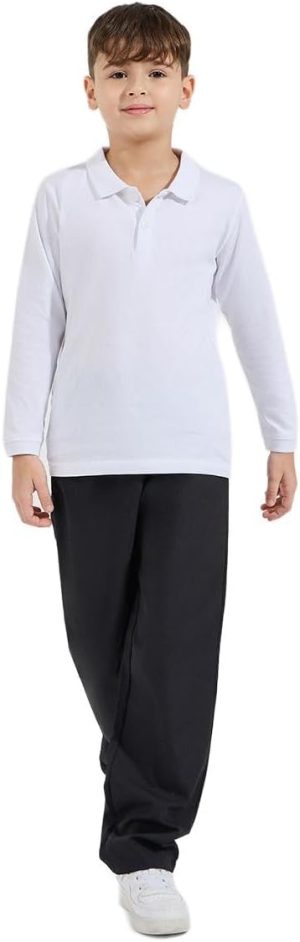 Styli Boys Solid Polo T-Shirt With Full Sleeves