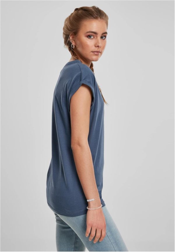 ⁦Urban Classics Womens Ladies Extended Shoulder Tee Basic T-Shirt with Capsleeves, Shortsleeve T-Shirt Top with Crew Neck (pack of 1)⁩ - الصورة ⁦10⁩