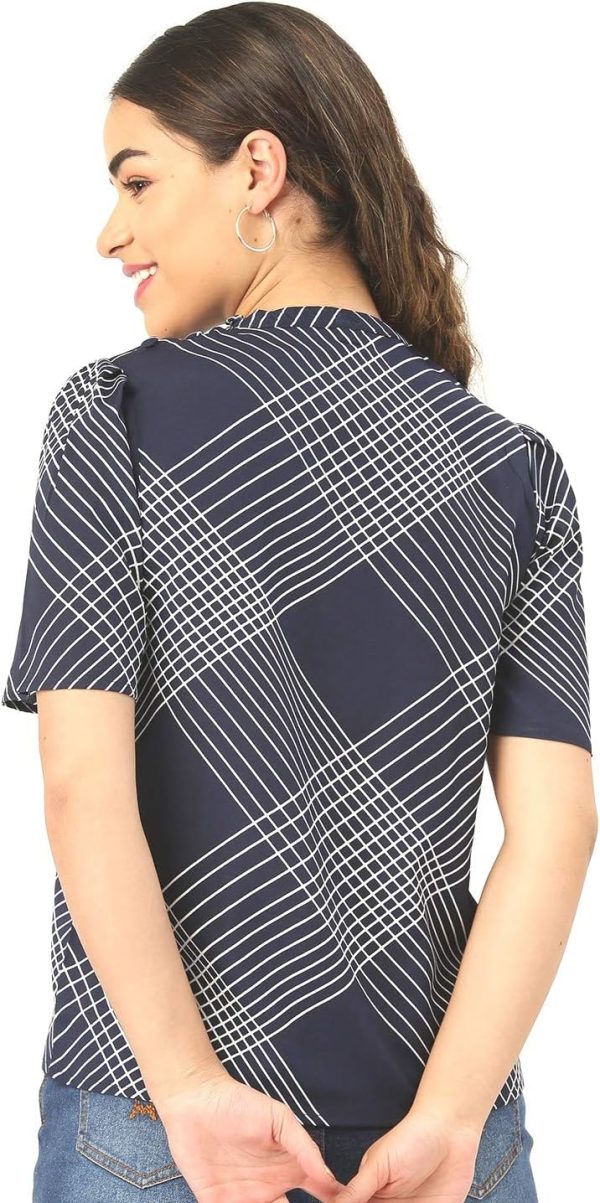 ⁦Krave Women's Checkered Regular Top⁩ - الصورة ⁦4⁩