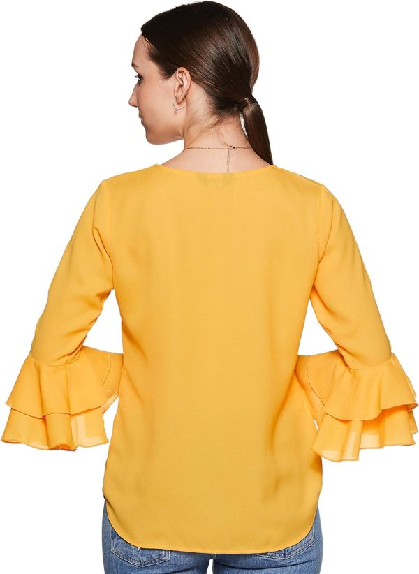 ⁦Krave Women's Solid Regular Top⁩ - الصورة ⁦2⁩