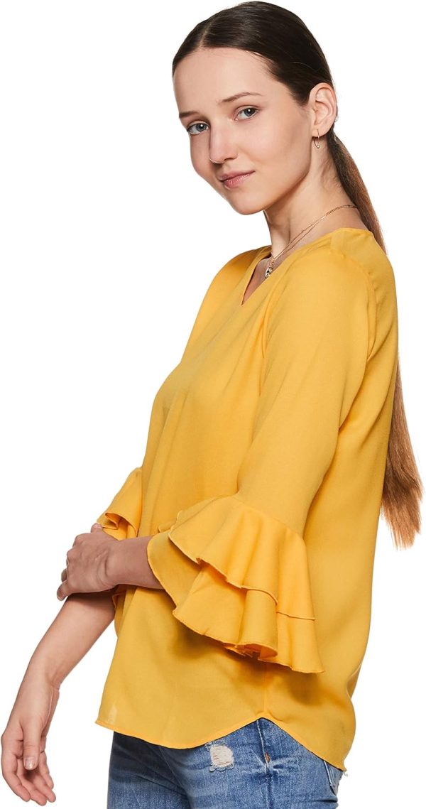 ⁦Krave Women's Solid Regular Top⁩ - الصورة ⁦3⁩