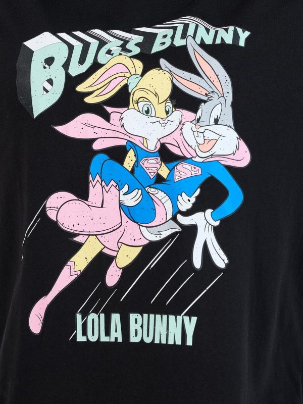 ⁦Styli Women Bugs Bunny Flying Print Oversized T-Shirt⁩ - الصورة ⁦3⁩