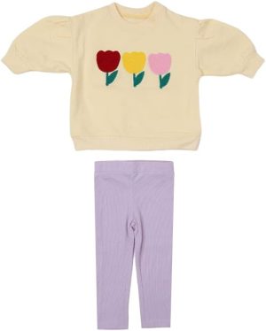 AIKO Girls Top and Leggings Two Piece Set AIKO-Kids Multicolor Top and Leggings Two Piece Set-3-4Y