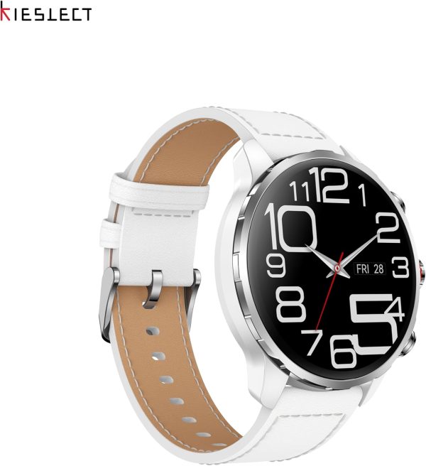 ⁦Kieslect Smartwatch Kr 3 White 47mm, 1.5" AMOLED HD, GPS, Bluetooth Call & Text, 178 Sports Modes, Health, Fitness & Sleep Tracker, 5ATM Waterproof Fit Men and Women (White)⁩ - الصورة ⁦4⁩