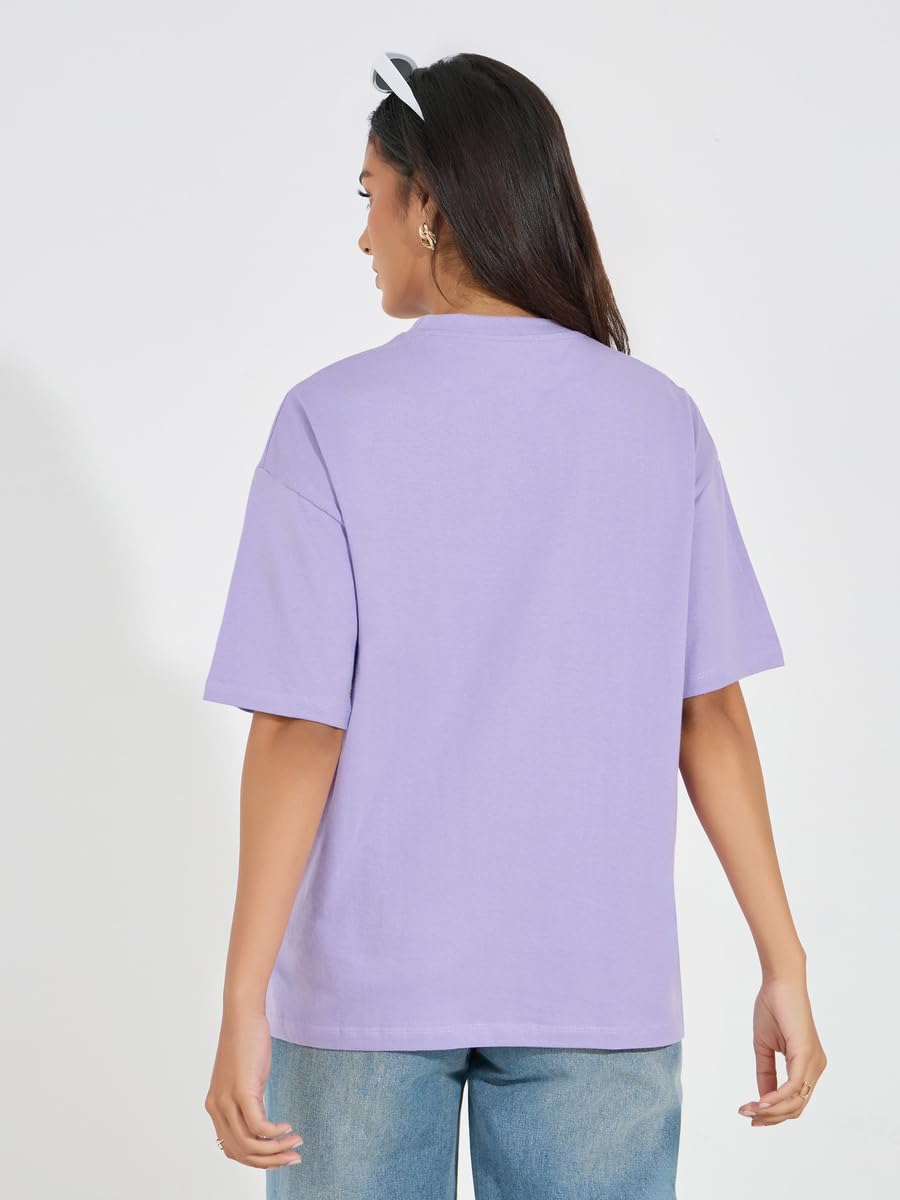 Styli Womene Cotton Jersey Embroidered Pocket Detail T-Shirt 5 Styli Womene Cotton Jersey Embroidered Pocket Detail T-Shirt - الصورة 5