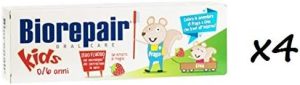 Biorepair Kids from 0 to 6 years with strawberry extract - 4 packs of 50 ml