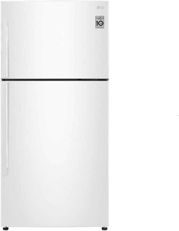 LG Refrigerator 2 Door, Size 15.4 Feet, 379 Liter, Inverter, LED Light, White - LT17CBBWIN