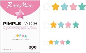 Paporich 200Pcs Acne Pimple Plasters Stars Pimple Patches, Pimple Patch, Colourful Pimple Patch, Face Care Salicylic Acid Pimple Patches Suitable for Day and Night