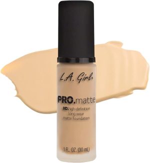 L.A.Girl Pro Mattte Hight Definition Long Wear Matte Foundation 30ml, Ivory, GLM671