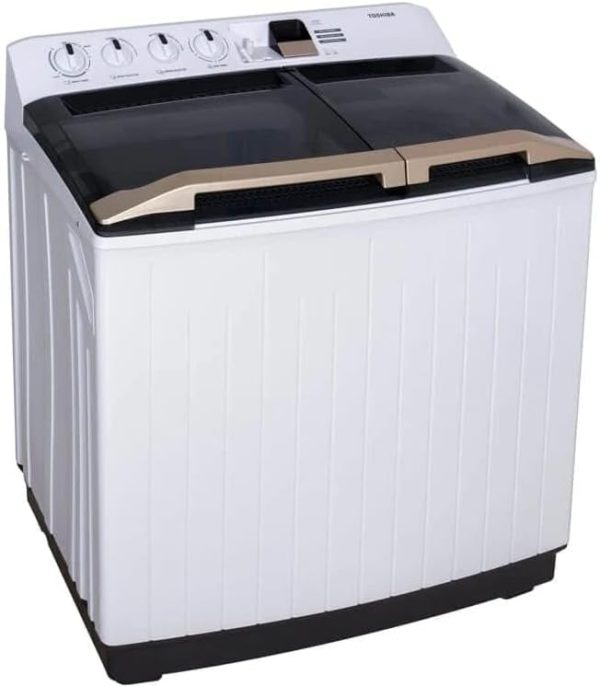 ⁦Toshiba 12 kg Top Load Washing Machine with Adjustable Leveling Legs| Model No VH-K130WBB with 2 Years Warranty⁩ - الصورة ⁦2⁩