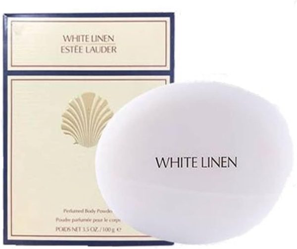 ⁦Estee Lauder White Linen Body Powder, 100g, Absorbs Moisture & Prevents Chafing⁩ - الصورة ⁦3⁩