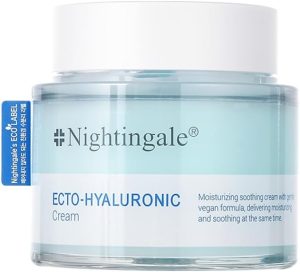 Nightingale Korean ECTO Hyaluronic Face Cream 100ml - Skin Care Deeply Moisturizing with Ectoin - Soothing for Sensitive Skin - Hypoallergenic, Cruelty Free Blemish Facial Treatment