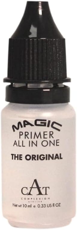 Vogen Cosmetics CAT Magic Primer All in One The Original Make-up Mixing Liquid for Waterproof Sweat Resistance and Smudge Proof for Ultra Long Wear Transparent Small