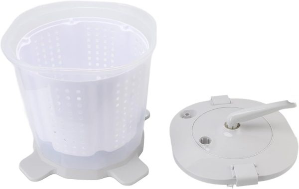BROLEO Portable Manual Washing Machine, Nordic Grey Manual Washing Machine Detachable Wash Basket for Apartment