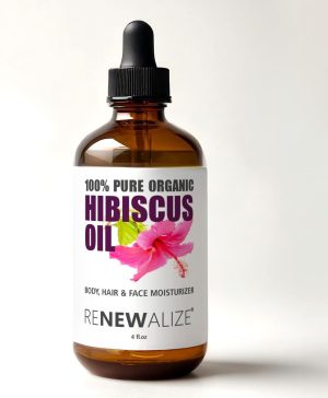 Renewalize Virgin Organic HIBISCUS SEED OIL | Unrefined Cold Pressed 100 Percent Pure | Large 4 fl oz bottle | All Natural Anti Aging and Hair Growth oil