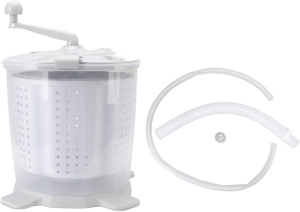 ⁦BROLEO Portable Manual Washing Machine, Nordic Grey Manual Washing Machine Detachable Wash Basket for Apartment⁩ - الصورة ⁦6⁩