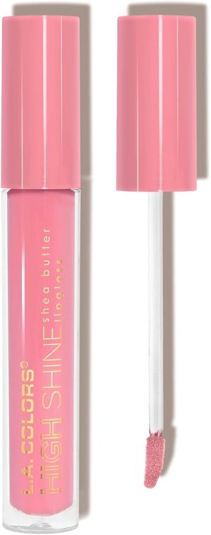 L.A. COLORS High Shine Shea Butter Lip Gloss, Baby Cakes, 0.14 Oz