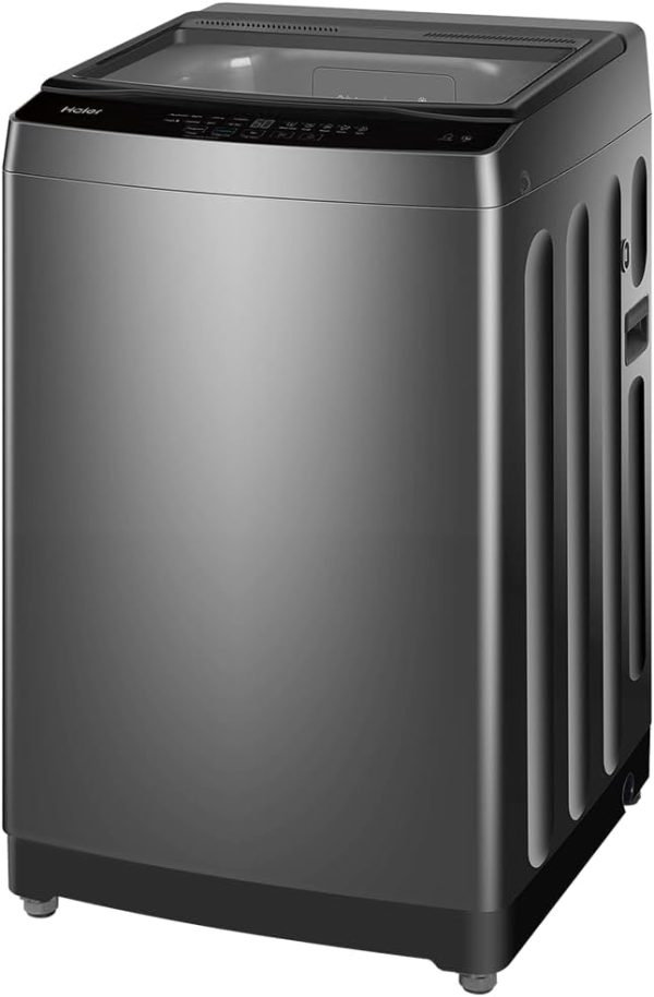 ⁦Haier 8 Kg Fully Automatic Washing Machine, Top Load, 8 Program, i Wash, Fuzzy Control, Quick Wash, Bionic Filter, HWM80-316S6, Silver⁩ - الصورة ⁦3⁩