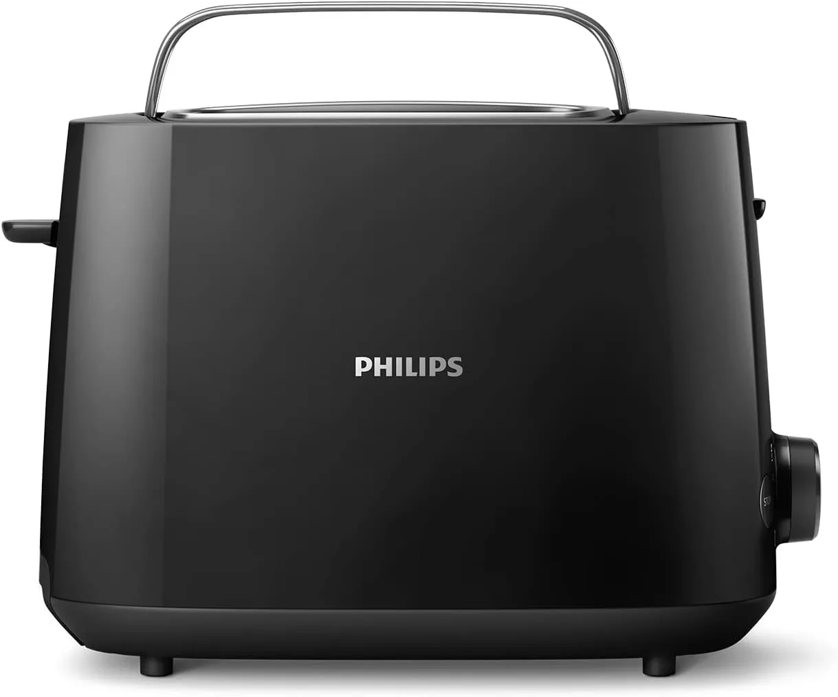 Versuni Philips Toaster, 8 Settings, Integrated bun warming rack, Compact design, Black, HD2581/91