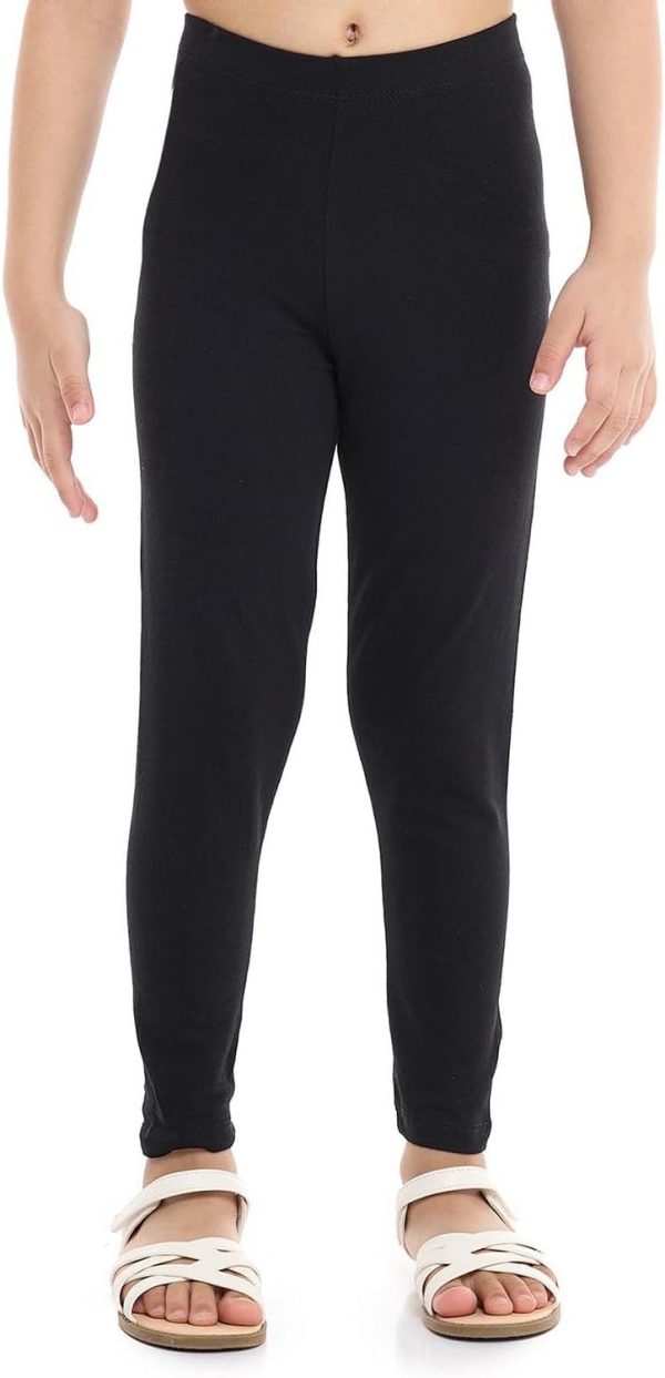 ⁦R&B Girls 125-0927Kg384-8 Solid Leggings With Elastic Waist⁩ - الصورة ⁦2⁩