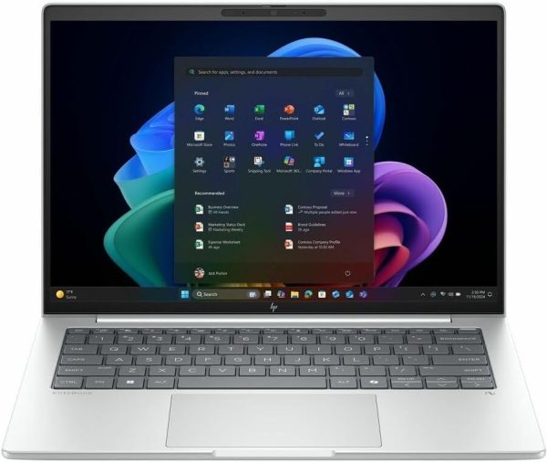 HP EliteBook 8 G1i 14" Touchscreen Notebook - WUXGA - Intel Core Ultra 7 258V - 32 GB - 512 GB SSD - English Keyboard - Glacier Silver Aluminum