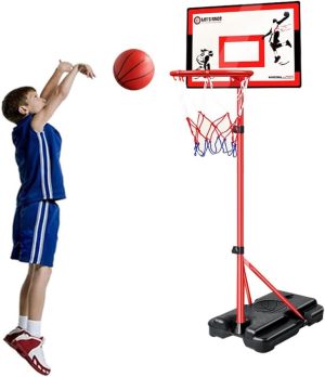 Basketball Hoop Stand, Adjustable Height Basketball Hoop for Toddler, for Kids and Adults in Outdoor/Indoor, Easily Assemb for Home Use, Boy Girl Birthday Gift