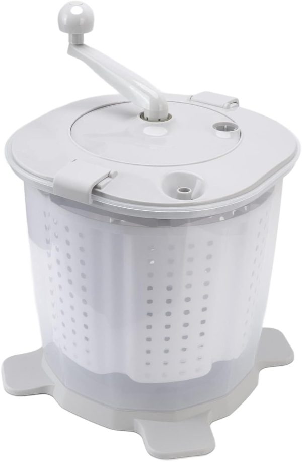 ⁦BROLEO Portable Manual Washing Machine, Nordic Grey Manual Washing Machine Detachable Wash Basket for Apartment⁩ - الصورة ⁦9⁩