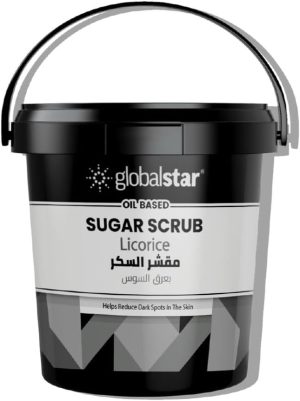 Global Star Oil Sugar Scrub with Licorice 600ml - Brightening and Hydrating Body Scrub for Soft, Glowing Skin