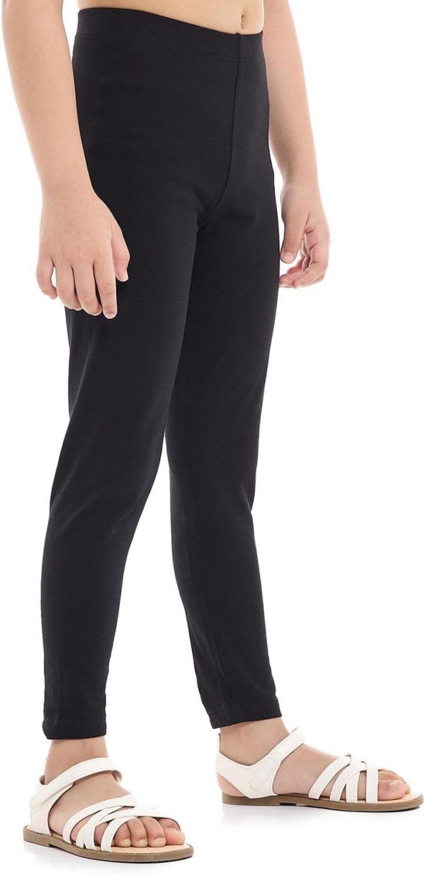 ⁦R&B Girls 125-0927Kg384-8 Solid Leggings With Elastic Waist⁩ - الصورة ⁦3⁩