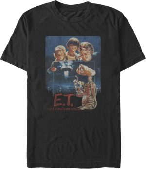 E T mens Vintage Poster T-Shirt