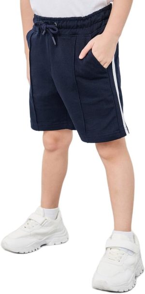 STYLI Boys Side Stripe Shorts with Pintuck Detail